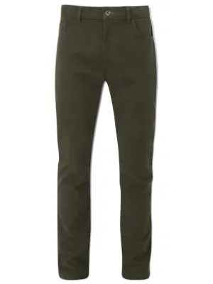 40% OFF ALAN PAINE Southoak Mens Moleskin Trousers - Olive