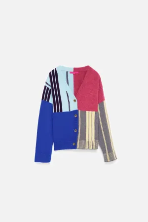 Border Stripe Women's Cardigan