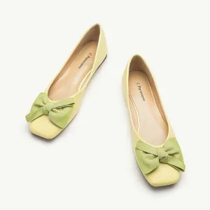 Bow Ballerina Flats (Eva) Yellow