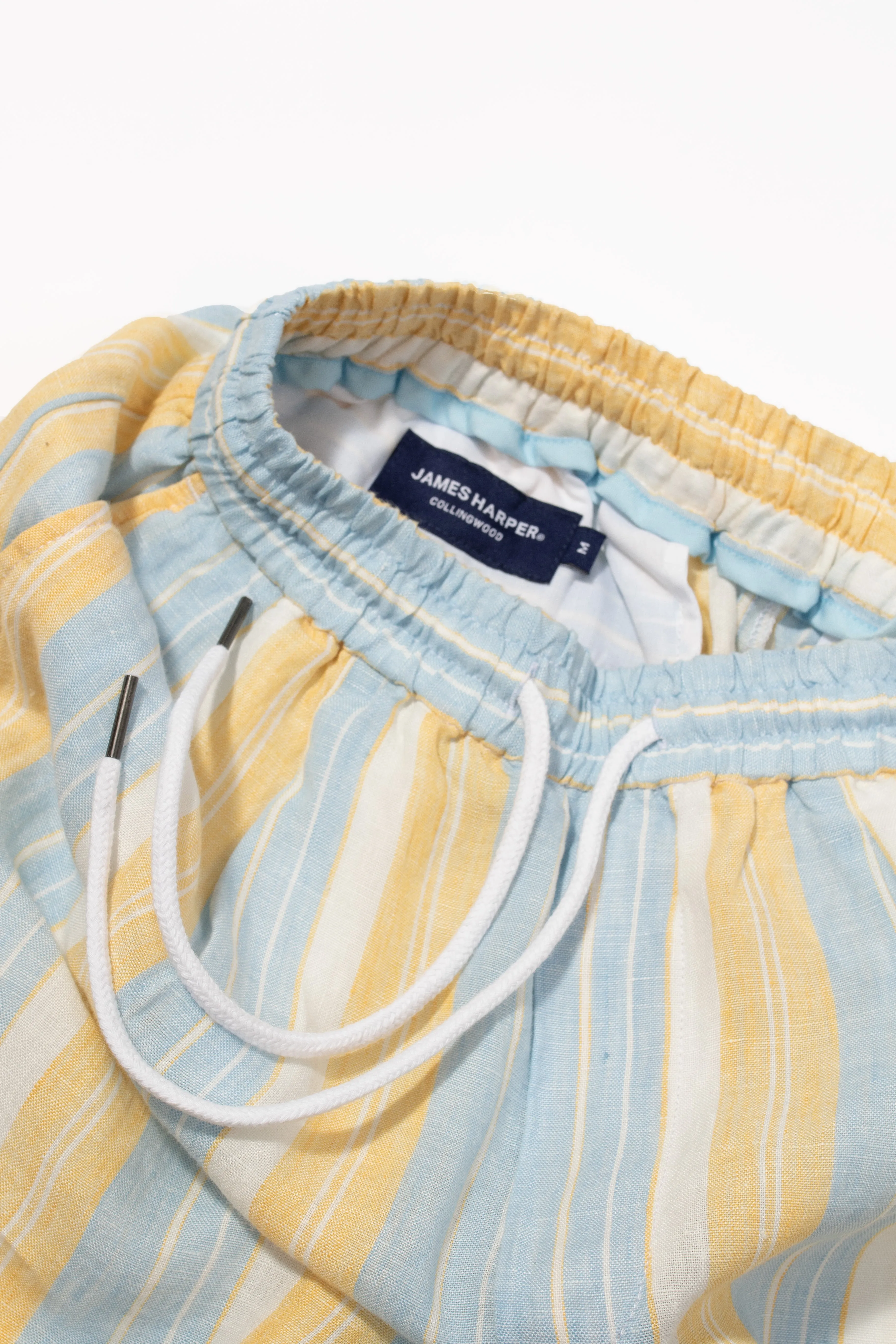 Butter Beach Stripe Linen Short