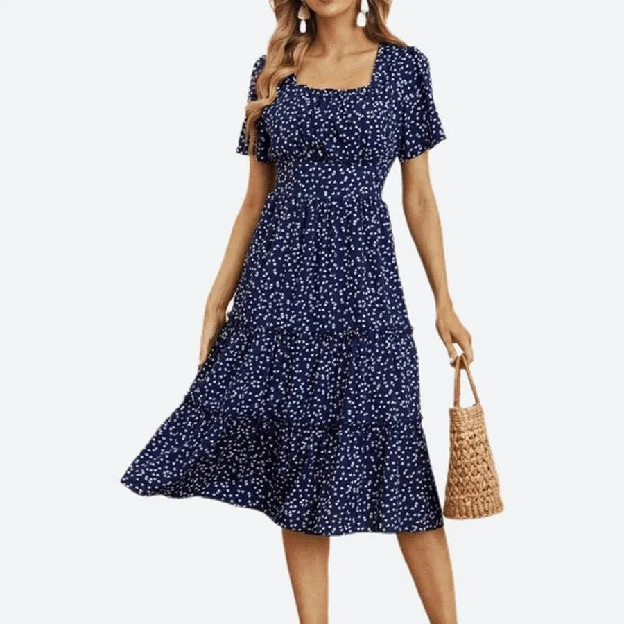 Chic Polka Dot Chiffon Dresses