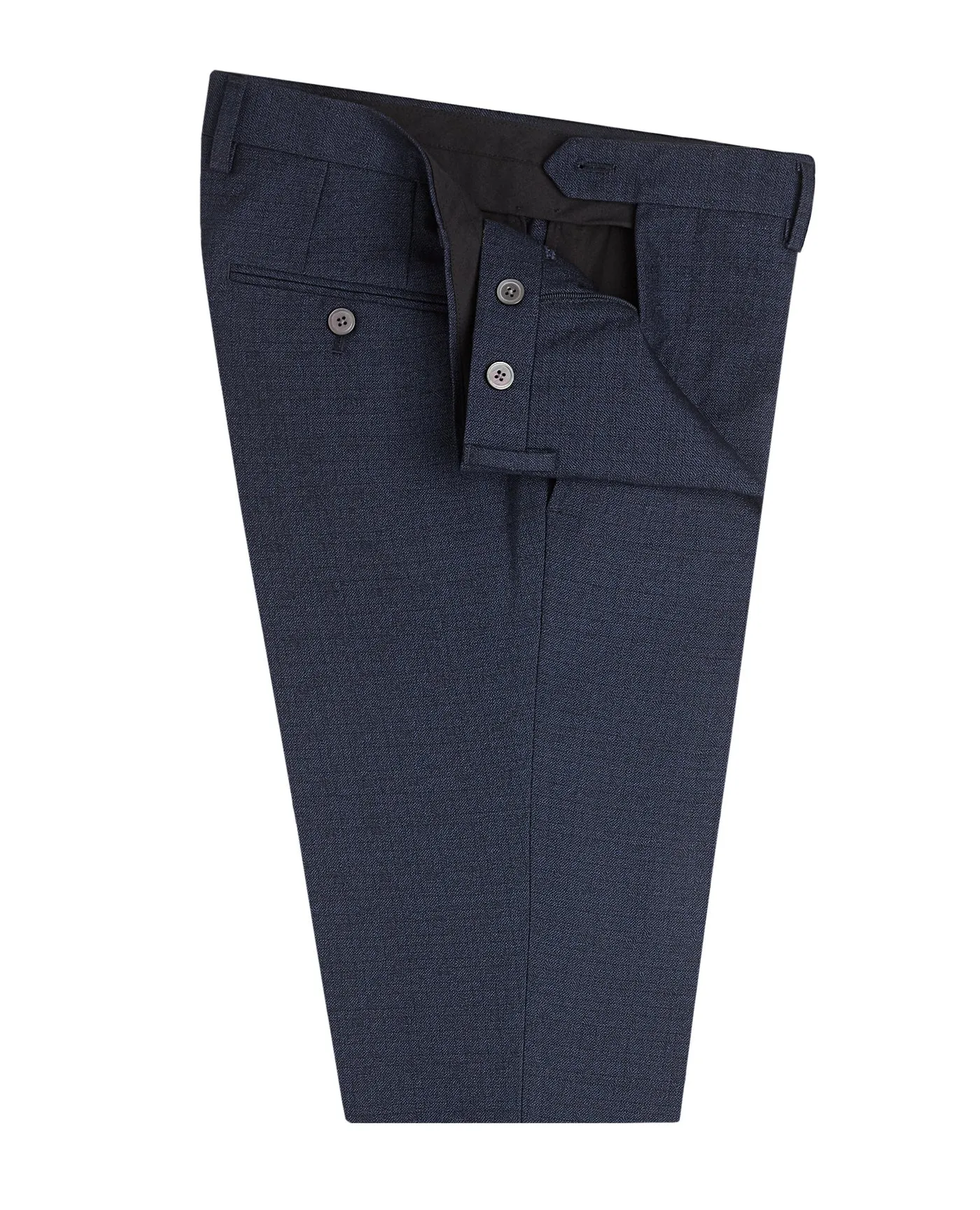 Clapton Skinny Fit Navy Textured Trousers