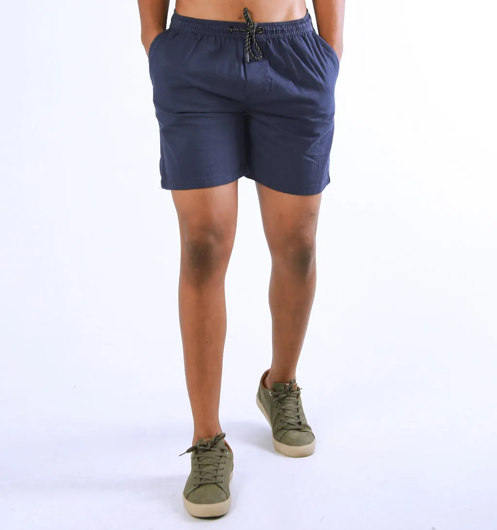 ELASTICATED CHINO SHORTS – NAVY