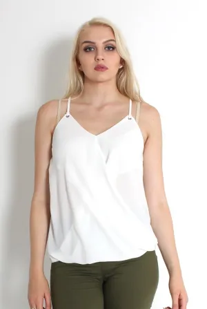 Florence White Crossover Top