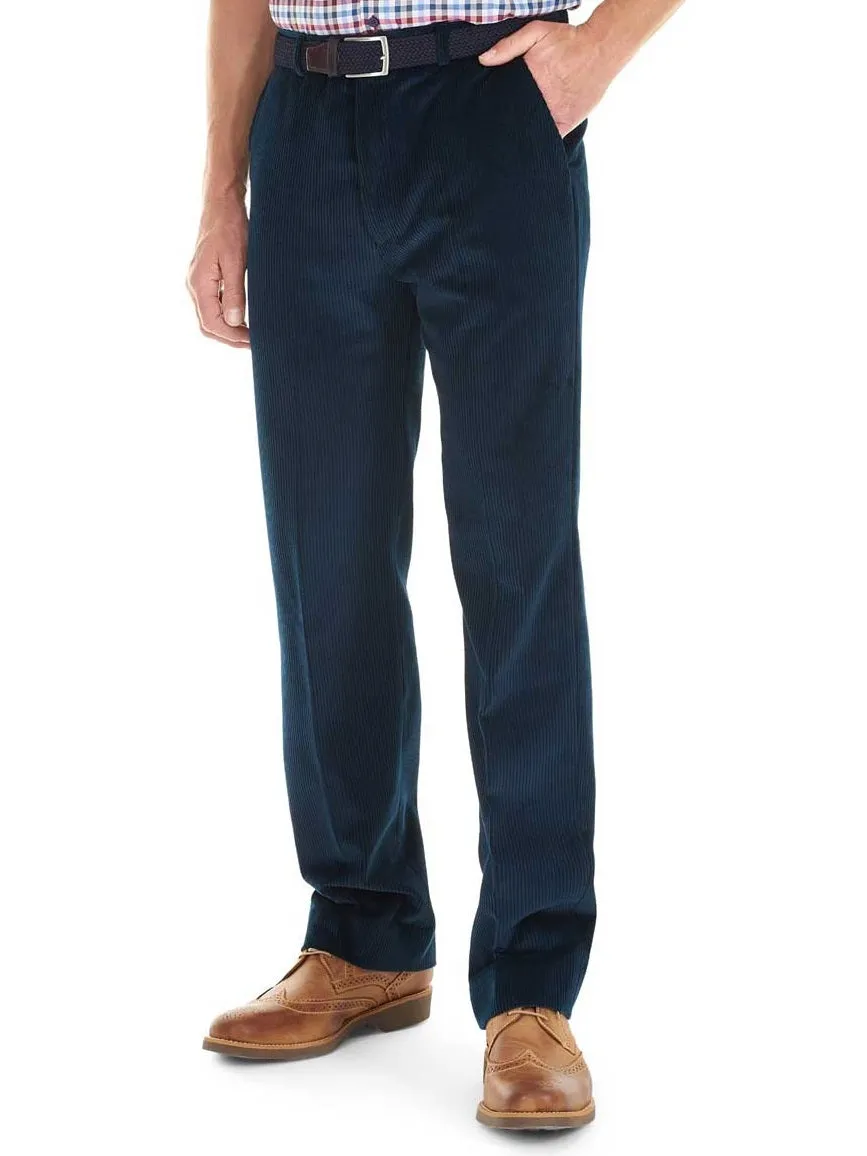 GURTEEN Verona Stretch Cord Trousers - Navy