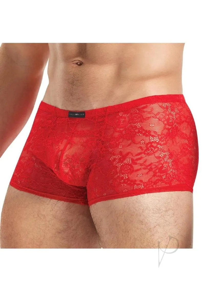 Lace King Lace Boxers L/xl Red