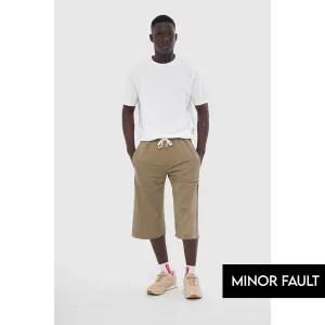 (Minor Fault) Olive 3/4 Relaxed Fit Shorts