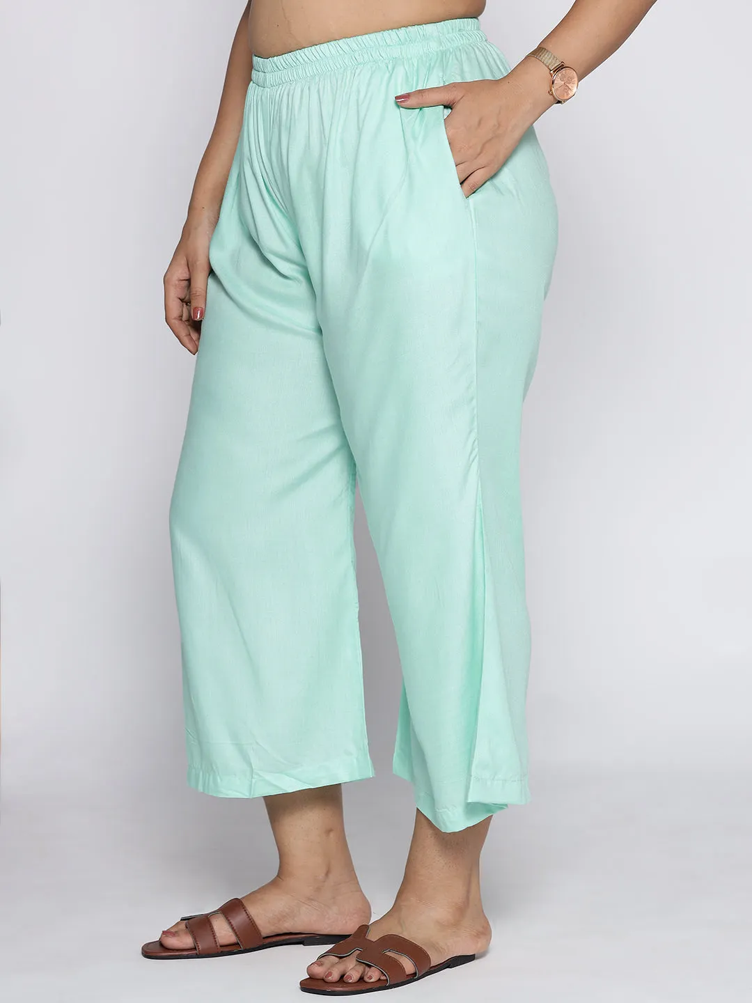 Mint Rayon Culottes