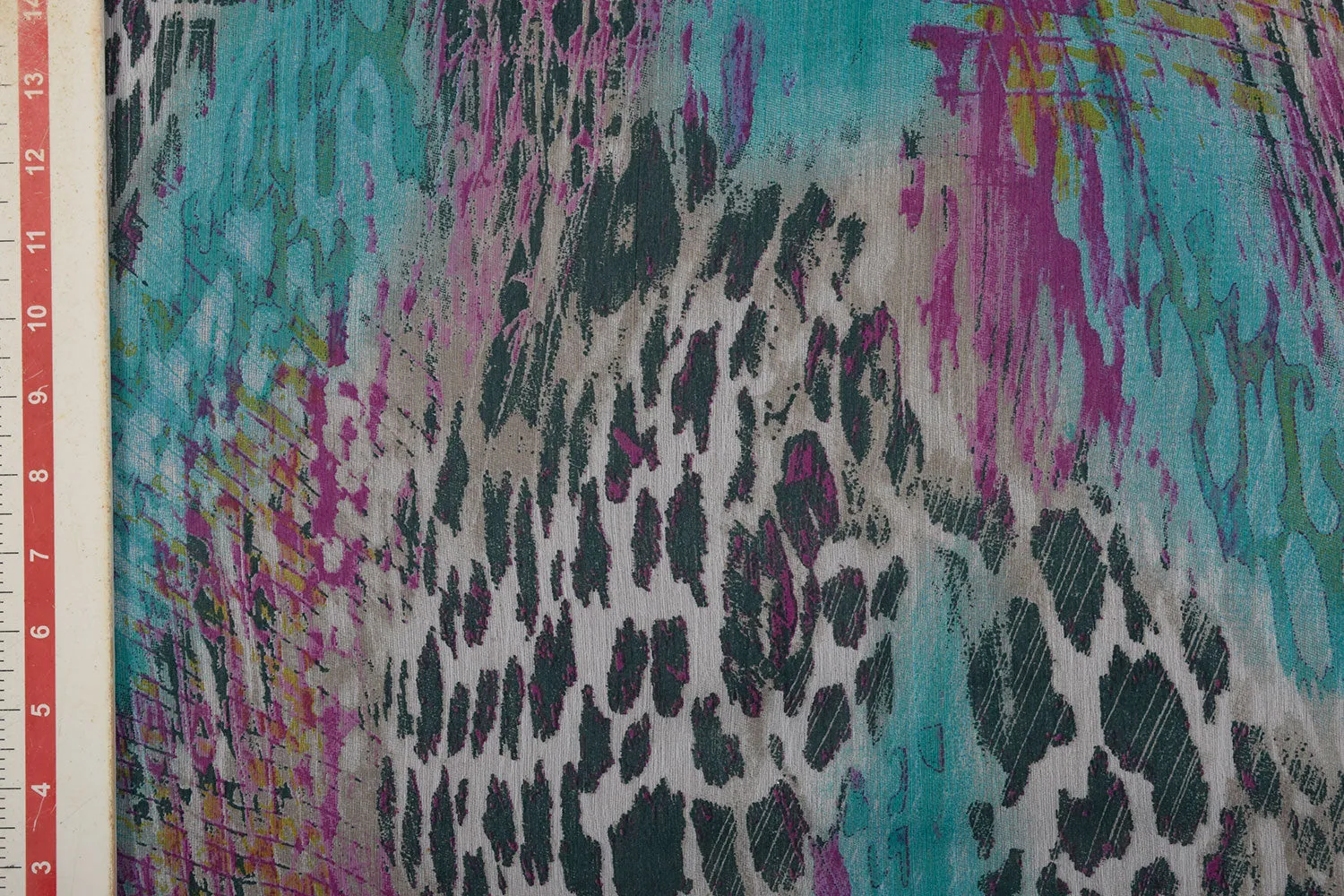 Multicolour Printed Chiffon Fabric