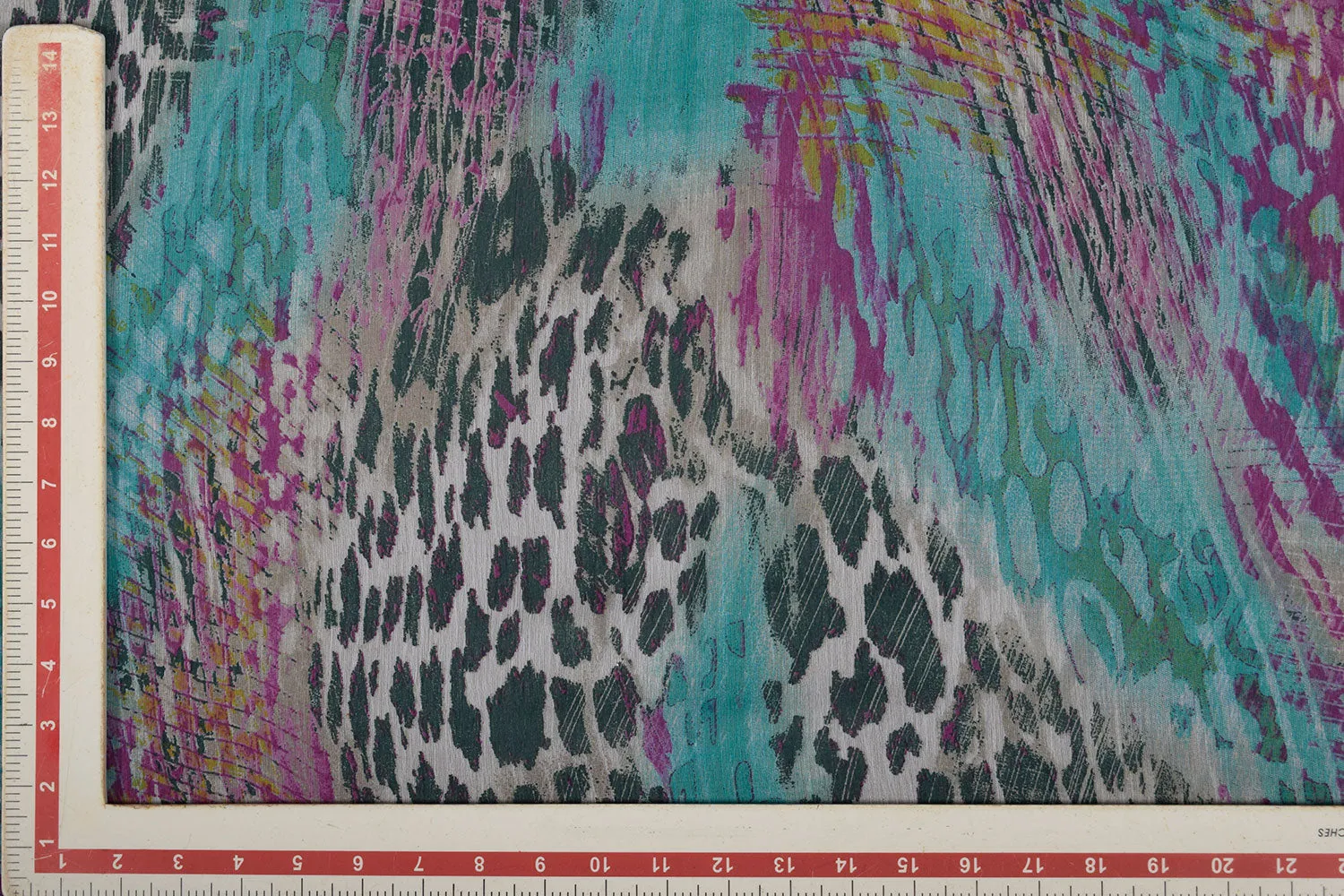 Multicolour Printed Chiffon Fabric