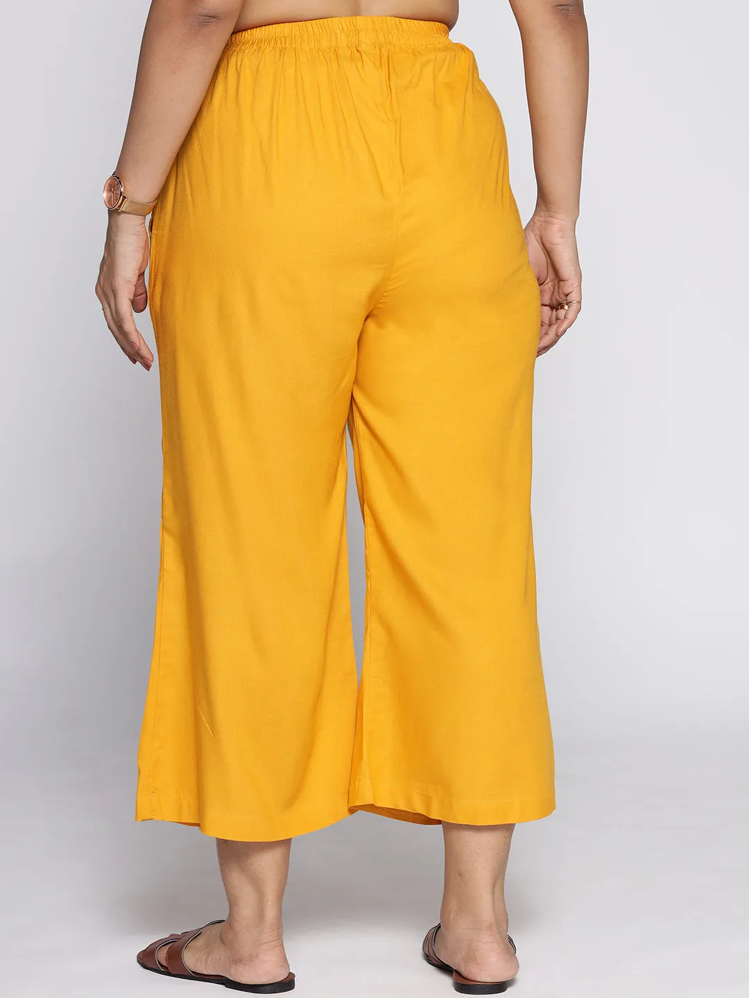 Mustard Rayon Culottes