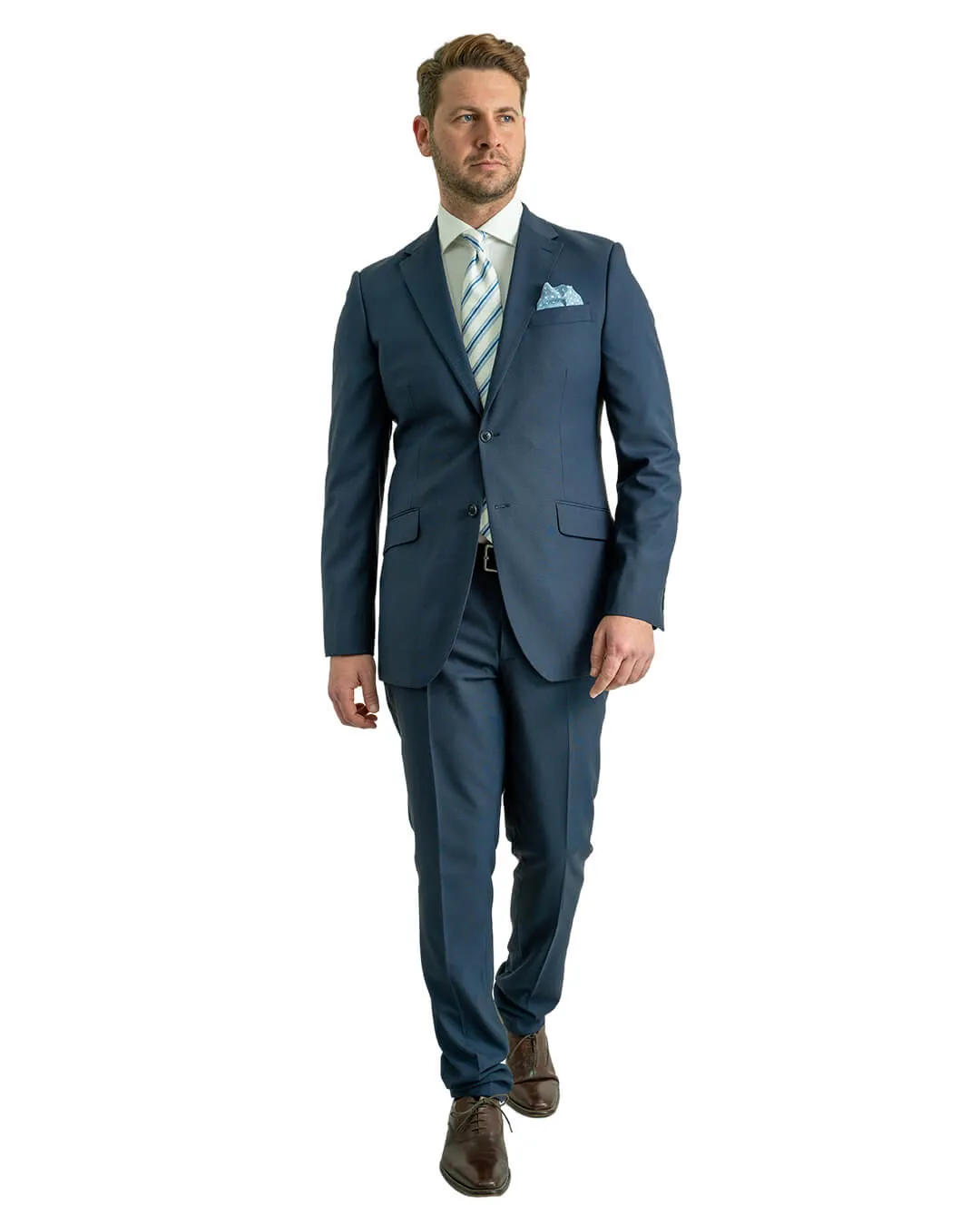 Navy Machine Washable Pindot Suit