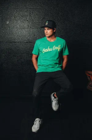 "OG Script" - OGA Unisex Graphic Tee - Kelly Green Heather