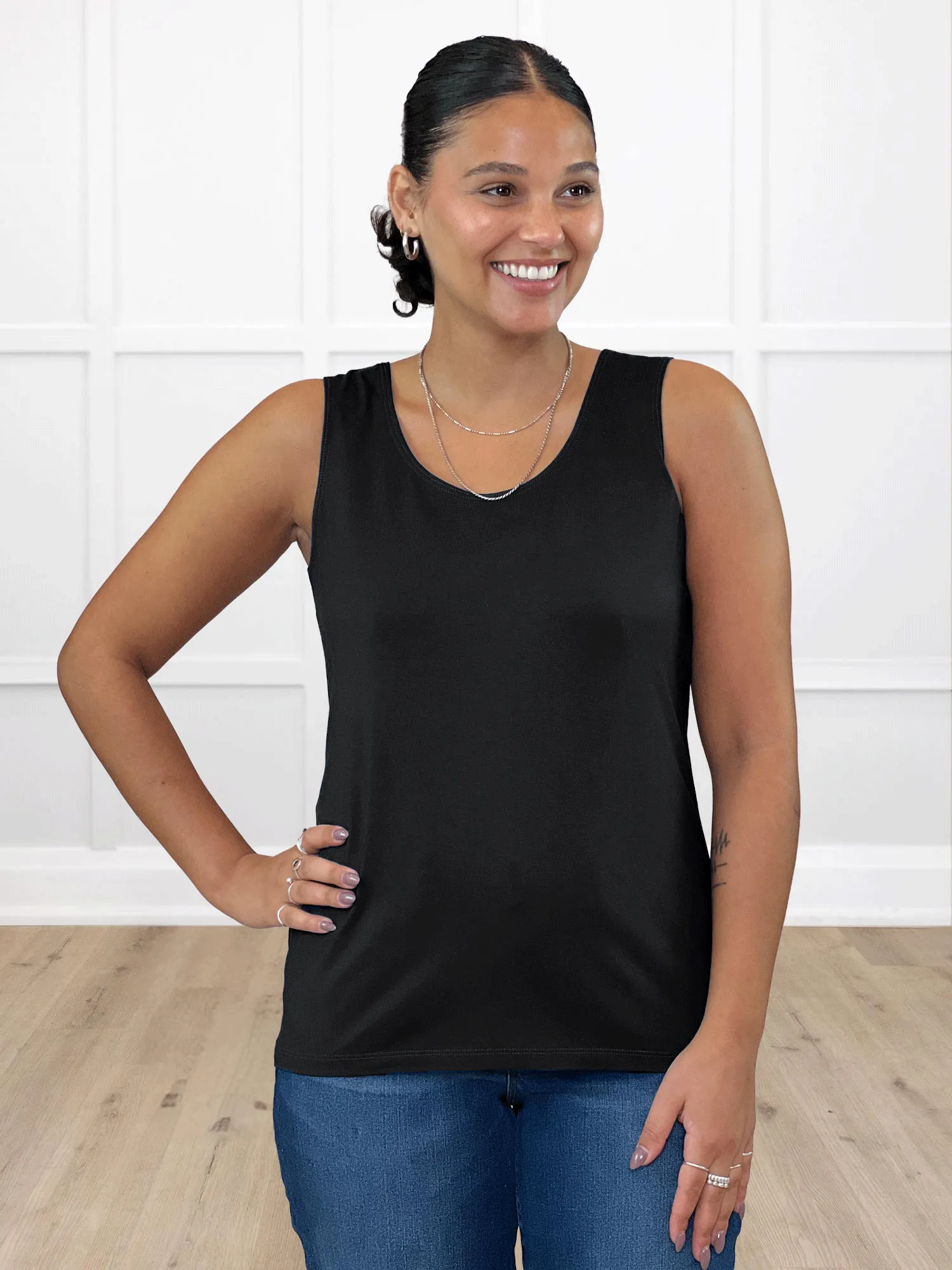 Shandra reversible neckline tank top