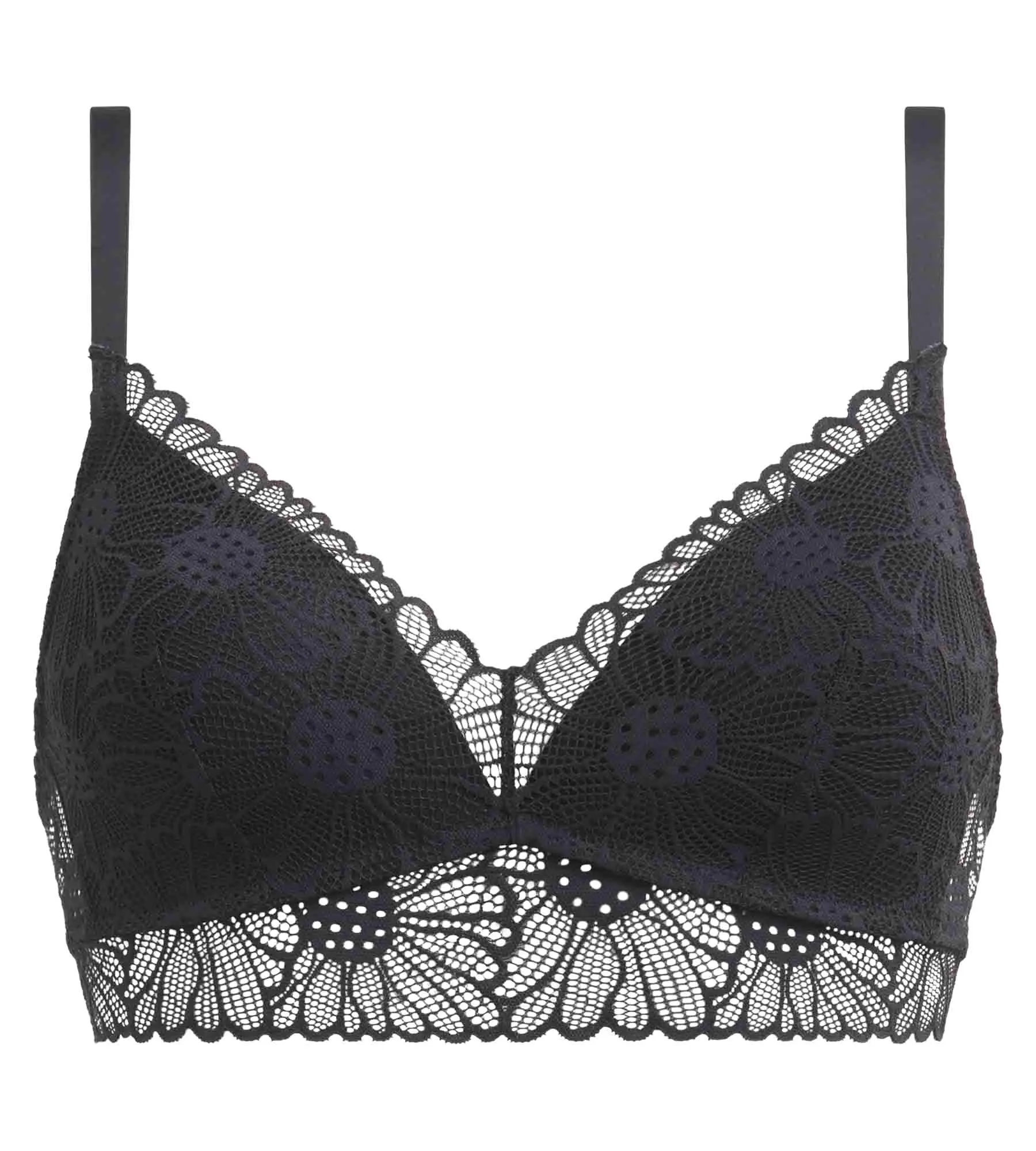 Soutien-gorge triangle paddés en dentelle Noir Fais-Moi Une Fleur